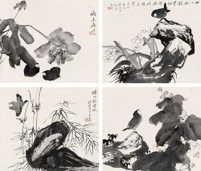 徐源绍 花鸟 镜心